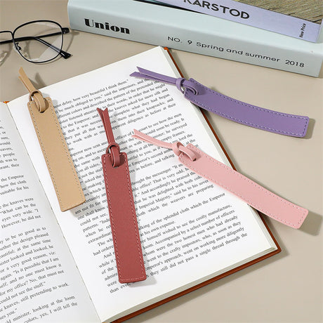Creative leather gift bookmark personalized leather reading book pagination clip student book marker holder - V.I.P Digital Presence