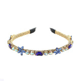 Crystal flower set with colorful glass diamond fine edge hair hoop - V.I.P Digital Presence