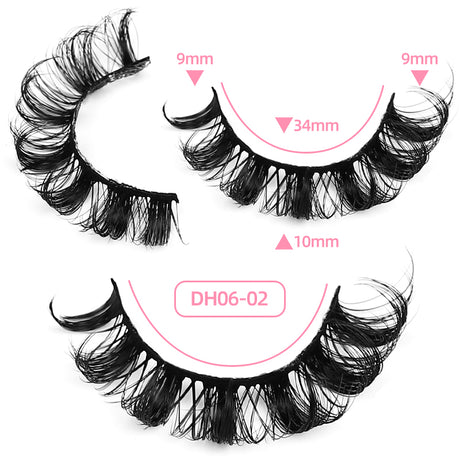 New Russian Volume False Eyelashes DD Curved Thick Eyelashes Ten Pairs Of Chemical Fiber Natural Charm Eyelashes - V.I.P Digital Presence