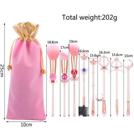 Sailor Moon Makeup Brush Tool Set Unicorn Wet and Wild Anime Peripheral Gifts - V.I.P Digital Presence