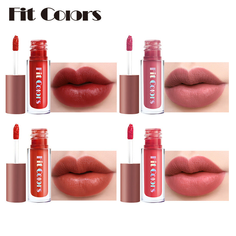 Fit Colors Matte Velvet Moisturizing Lip Gloss Lip Glaze Lipstick 4 Travel Small Set - V.I.P Digital Presence