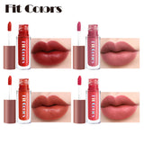 Fit Colors Matte Velvet Moisturizing Lip Gloss Lip Glaze Lipstick 4 Travel Small Set - V.I.P Digital Presence
