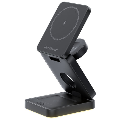 3 in 1 Wireless Charger Magnetic Foldable Charger For iphone charger power Adapter Charging Stand & Holder - V.I.P Digital Presence