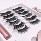 Eight Pairs Of Magnet False Eyelashes With Round Box Mirror Magnetic Iron-Absorbing Stone Eyelashes Magnetic Eyeliner Liquid Eyelashes - V.I.P Digital Presence
