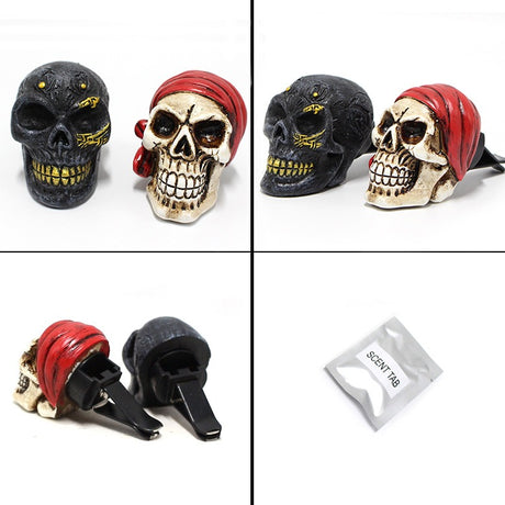 Pirate Ghost Head Aromatherapy Pendant Resin Car Air Outlet Skeleton Head Decoration - V.I.P Digital Presence