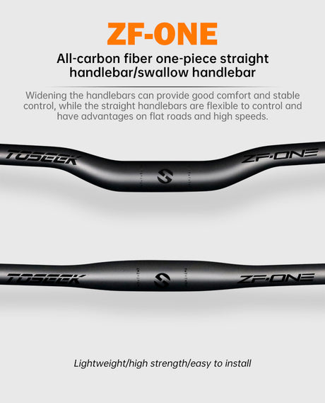 TOSEEK Carbon Fiber MTB Handlebar, 31.8mm, One-piece, Swallow-shaped - Ideal for Mountain Bikes - V.I.P Digital Presence