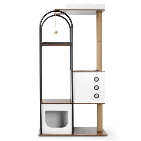 cat climbing frame,Cat Tree,Modern Cat Tower, Multi-Level Cat Condo with 1 Caves,2 Scratching Posts,Perch,for Indoor Cats - V.I.P Digital Presence