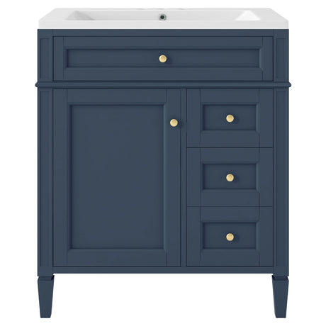 30 inch bathroom vanity with top sink, storage cabinet with 2 drawers and 1 drawer, single sink bathroom vanity - V.I.P Digital Presence