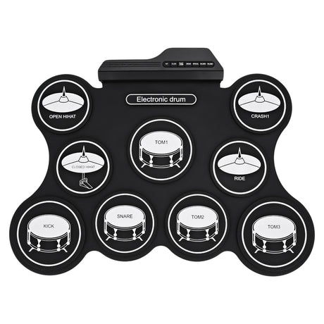 AEOFUN G4009 Electronic Roll Up Drum Kit with 5 Timbres and 8 Demo Songs - V.I.P Digital Presence