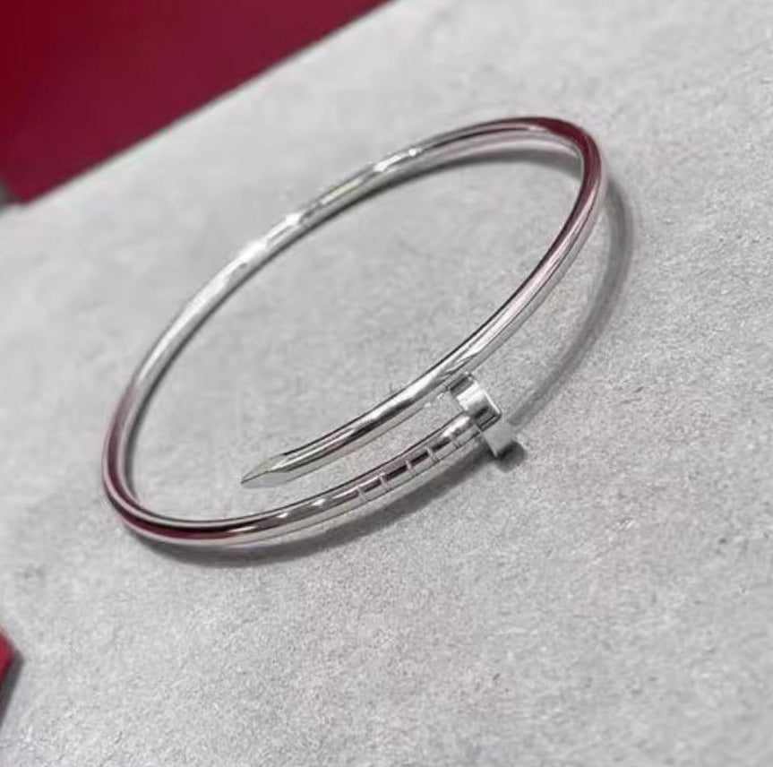 Precision Thick Plating Head and Tail Diamond Fashion Three-Circle Full Diamond Couple Bracelet - V.I.P Digital Presence