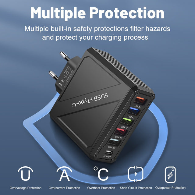 5USB Charger mobile phone charger charging head - V.I.P Digital Presence