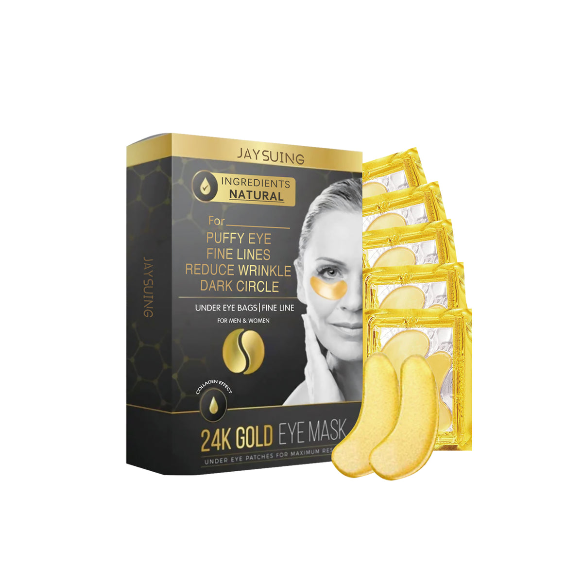 24k Gold Eye Mask, Fading Fine Lines And Dark Circles Moisturizing And Firming Eye Mask