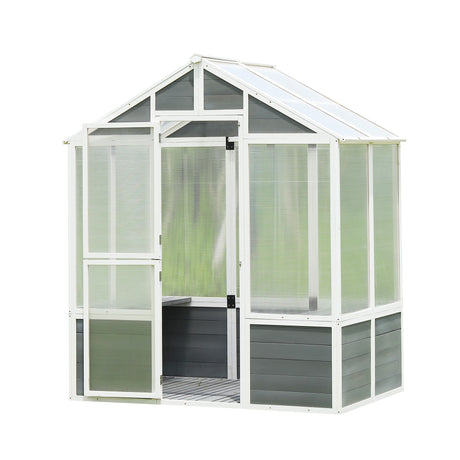 76''x48''x86'' Polycarbonate Greenhouse, Walk-in Outdoor Plant Gardening Greenhouse for Patio Backyard Lawn - V.I.P Digital Presence