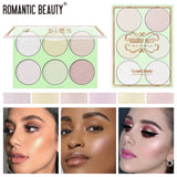 Romantic Beauty 6-Color Highlighter Pearl Brightening Repair Palette Makeup Face Repair Glitter - V.I.P Digital Presence