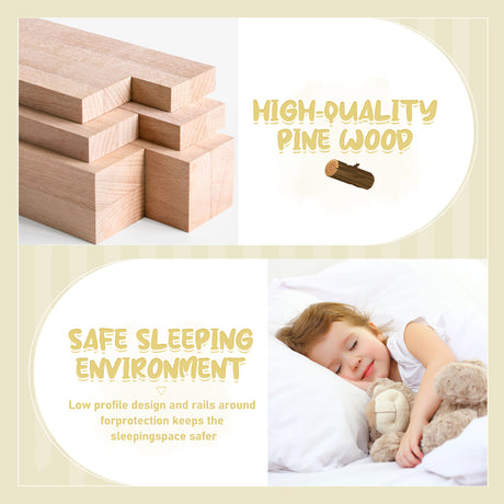 Twin Size Bed Floor Bed with Safety Guardrails and Door for Kids, Gray - V.I.P Digital Presence