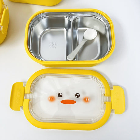 ins style high value cute large capacity compartment lunch box lunch box foldable handle lunch box - V.I.P Digital Presence