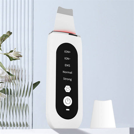 Facial Lift Deep Face Cleaning Red Blue Light Electric Dead Ultrasonic Face Sonic Skin Scrubber Spatula - V.I.P Digital Presence