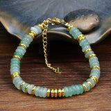 Ins style dopamine colored natural stone bead bracelet for women niche and high-end non fading crystal bracelet - V.I.P Digital Presence