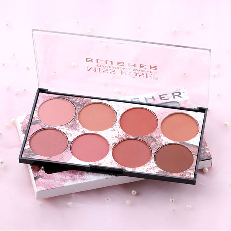 Miss Rose Eight Color Blush Palette Matte Long Lasting Sun Red Natural Skin Tone Nude Makeup Portable Blush Rouge Palette - V.I.P Digital Presence