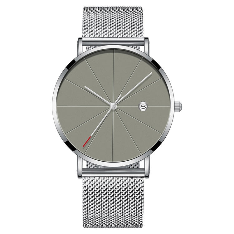 Simple Men's Watch Stainless Steel Mesh Band Watches Classic Quartz Date Wristwatch Casual Luxury Masculino Relogios - V.I.P Digital Presence
