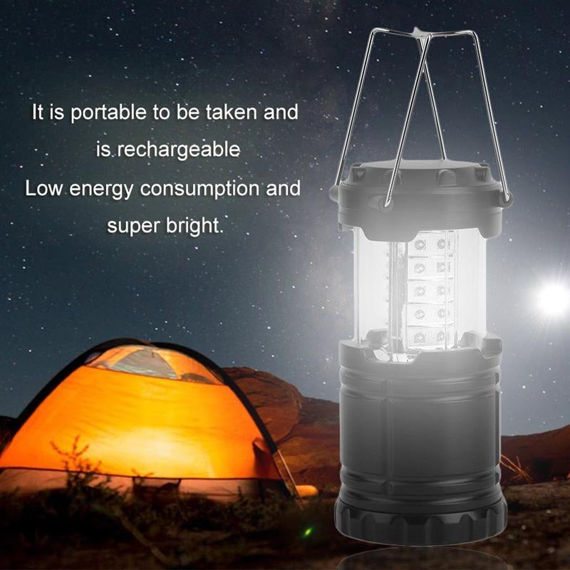 30 LED Portable Lantern Collapsible Camping Tent Night Light For Emergency Hiking Outdoor Activities - V.I.P Digital Presence