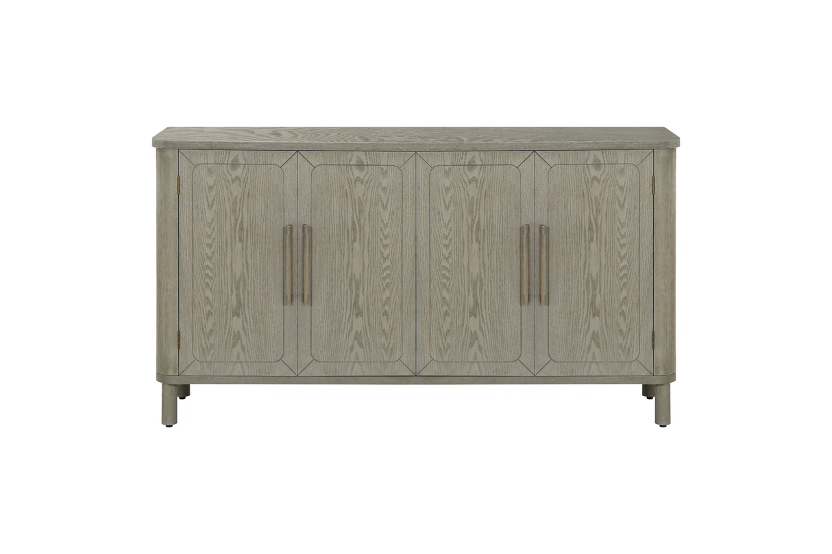 Four Door Storage Cabinet With Curved Countertop