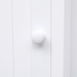 White Bathroom Cabinet Triangle Corner Storage Cabinet with Adjustable Shelf Modern Style MDF Board - V.I.P Digital Presence