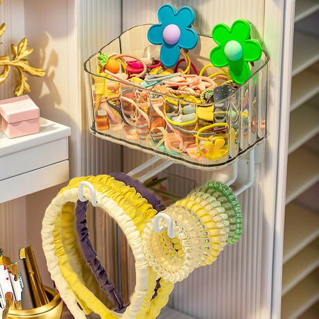 Hair accessory storage box children's non perforated headband hair hoop wall hanging - V.I.P Digital Presence