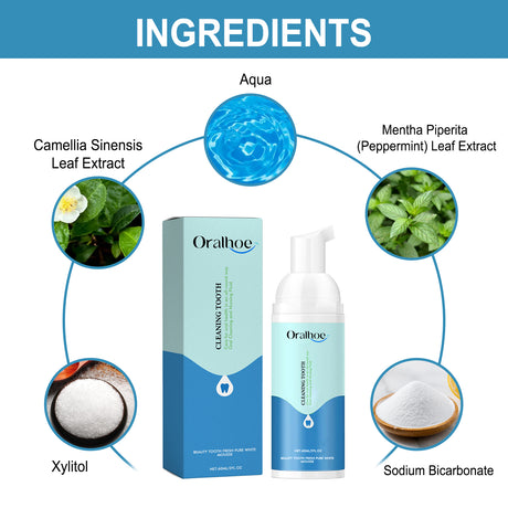 Beauty Tooth Fresh Pure White Mousse, Clean Bad Breath Stains White Teeth Care Gums Care Toothpaste - V.I.P Digital Presence