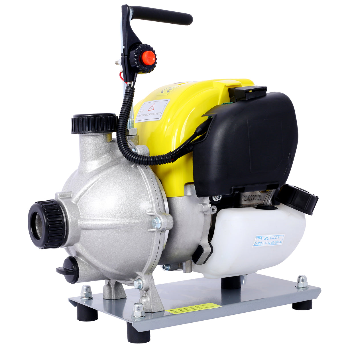 38CC four stroke gasoline water pump 1.5 "portable gas power delivery pump 8500r/min 10FT x 1" suction 1.5 "flat hose - V.I.P Digital Presence
