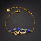 DIY letter bracelet personality cat's eye stone five-pointed star double-layer stacking hand jewelry bracelet - V.I.P Digital Presence