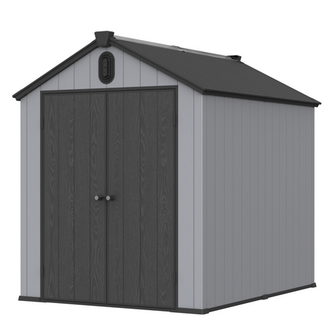 XWT012 6*8ft plastic storage shed for backyard garden big spire Tool storage - V.I.P Digital Presence