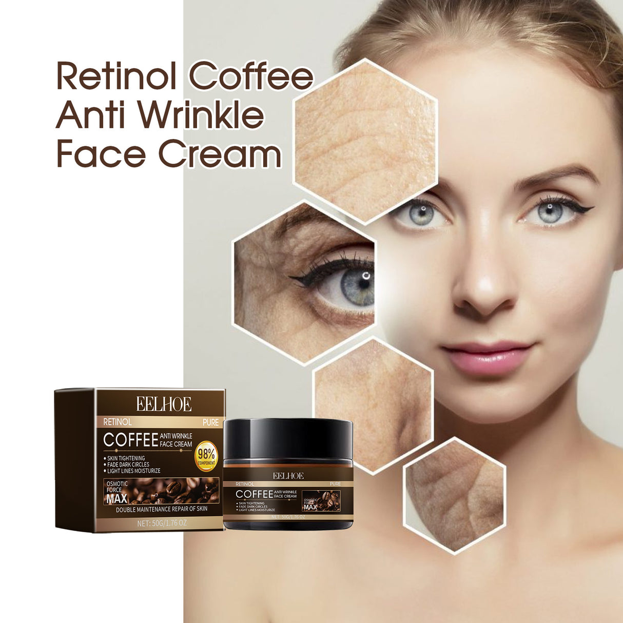 Retinol Coffee Anti Wrinkle Face Cream, Repair Damaged Skin Reduce The Wrinkle Defects Soft Cream - V.I.P Digital Presence