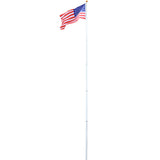 25FT segmented flagpole kit, ultra thick heavy-duty aluminum flagpole with top ball outdoor embedded flagpole - V.I.P Digital Presence