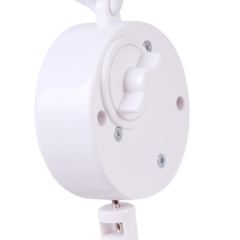 Sonajeros blancos para bebé, juego de soportes para cuna, móvil, campana, caja de música de cuerda WJ549