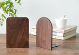 Solid beech wood book end natural wood walnut bookend home storage bookshelf decor bookstop natural wood crafts - V.I.P Digital Presence