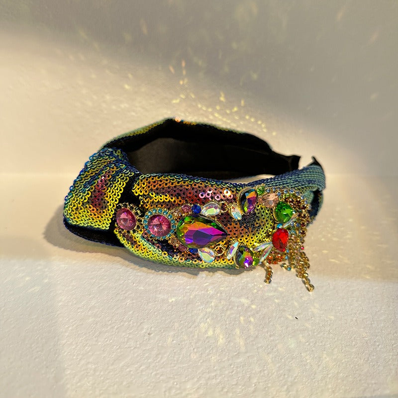 Retro and fashionable inlaid colored drill bit hoop - V.I.P Digital Presence