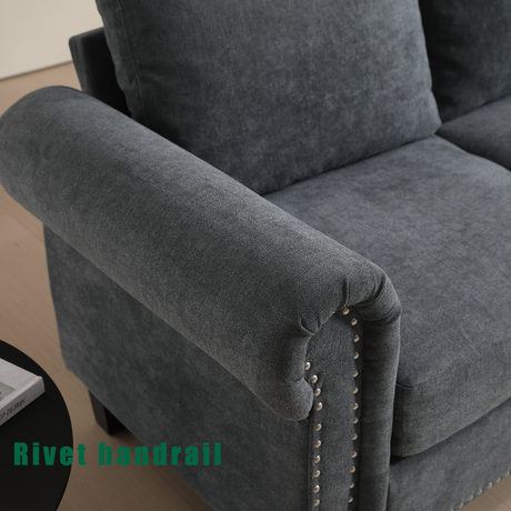 Convertible Sectional Sofa with Storage,L-shaped sofa Modern Linen Fabric Sectional Couches for Living Room,Gray - V.I.P Digital Presence