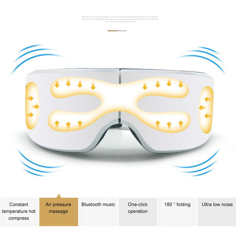 Bluetooth Smart Vibration Eye Massager Eye Care Device Hot Compress Glasses Instrument Music Foldable Eye Protection - V.I.P Digital Presence