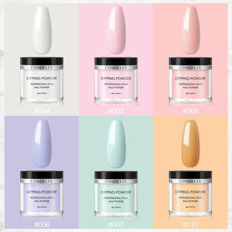 COSCELIA New 6 Color Soaking Powder French Nail 12pc Decorative Powder Manicure Tool Full Set Optional Color - V.I.P Digital Presence