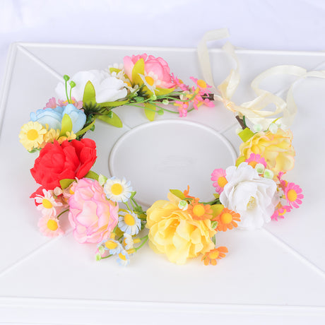 Simulated Chrysanthemum Flower Wreath, Starry Sky, Hibiscus Flower Wreath, Bridal Wedding Photography - V.I.P Digital Presence