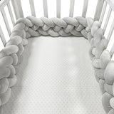 Woven baby bed surround anti-collision strip four strand Fried Dough Twists braid wrapped around the bed surround ins baby child - V.I.P Digital Presence