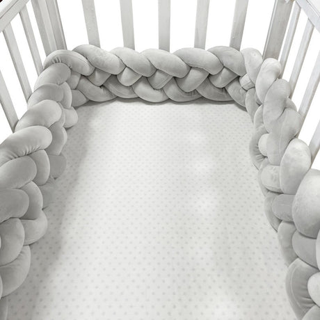 Woven baby bed surround anti-collision strip four strand Fried Dough Twists braid wrapped around the bed surround ins baby child - V.I.P Digital Presence