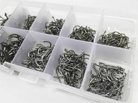 Rompin 500pcs/set mixed size #3~12 high carbon steel carp fishing hooks pack with hole with Retail Original box Jigging Bait - V.I.P Digital Presence