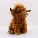 Figura de vaca de pelo largo de imitación de juguete de peluche de vaca de las Tierras Altas de una celebridad de Internet
