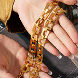 Titanium Steel Hollow Square Chain Bracelet - V.I.P Digital Presence