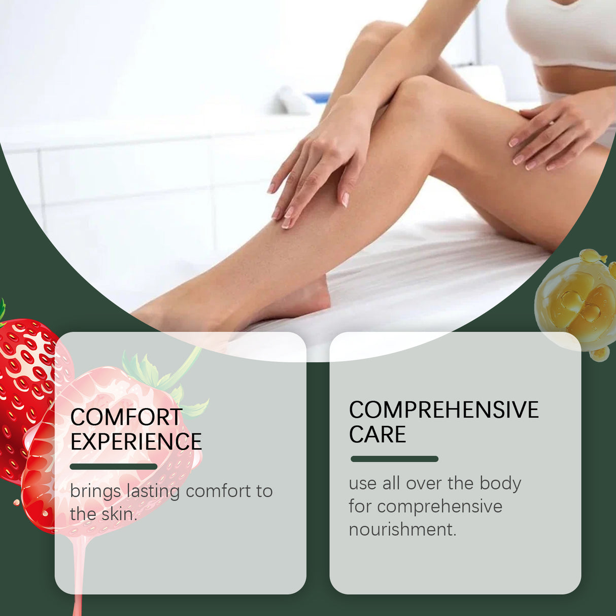 Woodsleep Strawberry Shortcake Body Essence Oil, Refreshing, Hydrating And Nourishing Soft Massage Oil All Over The Skin