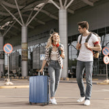Hardshell Luggage Spinner Suitcase with TSA Lock Lightweight 20'' (Single Luggage) Blue + ABS + 20 Inch Carry On