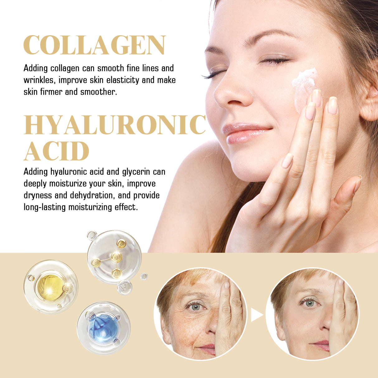 Collagen Face Cream, Moisturizing, Moisturizing And Firming Facial Skin, Cleaning, Anti-Wrinkle, Anti-Aging Eyes - V.I.P Digital Presence