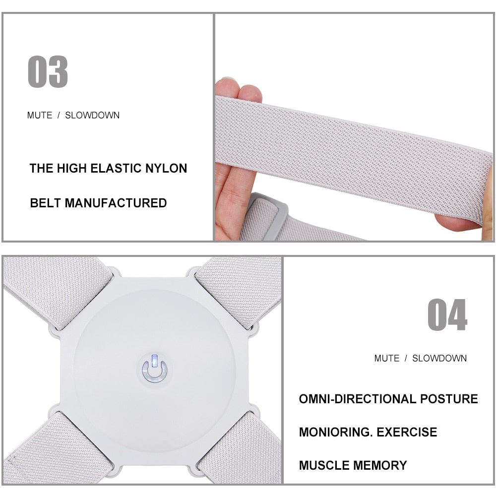 Adjustable Intelligent Posture Trainer Smart Posture Corrector Upper Back Brace Clavicle Support for Men and Women Pain Relief - V.I.P Digital Presence